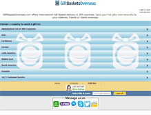 Tablet Screenshot of giftbasketsoverseas.com